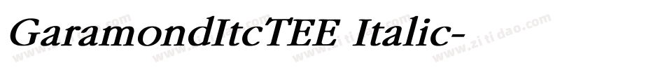 GaramondItcTEE Italic字体转换